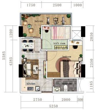 Denah tipe 2 Bedroom A Jakarta Living Star