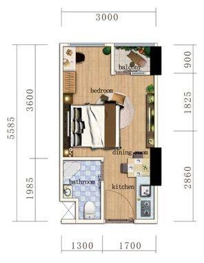 Denah tipe Studio Jakarta Living Star